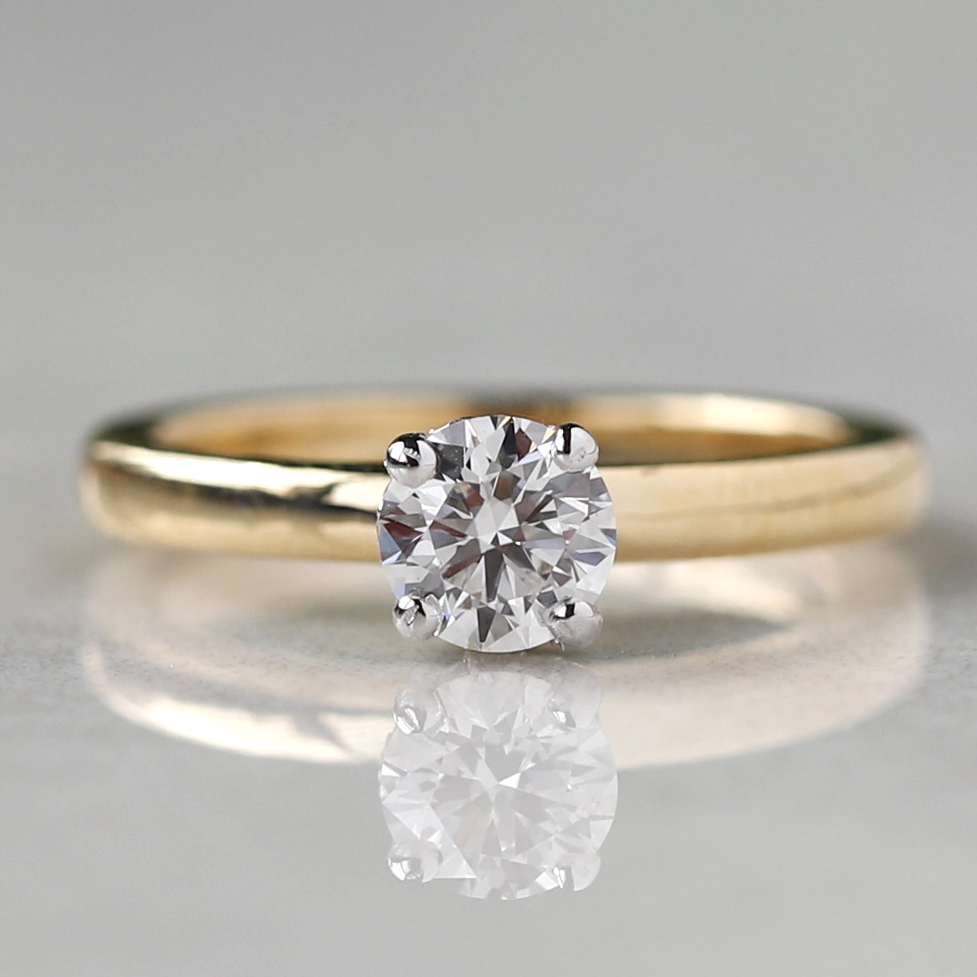 Yellow Gold Solitaire Engagement Ring