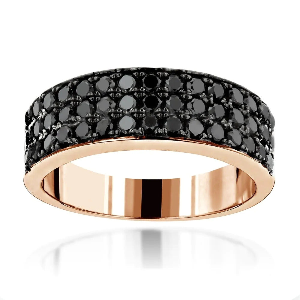 black diamond eternity wedding band