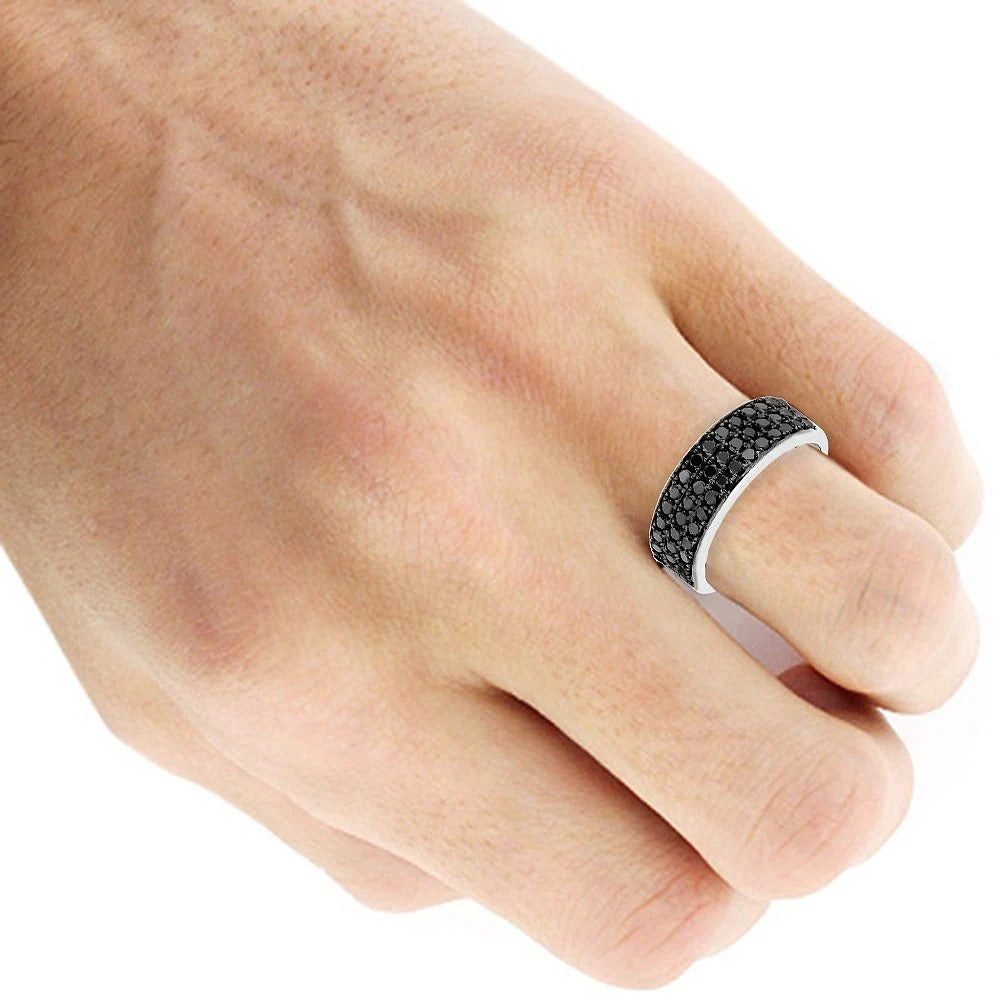 black diamond eternity wedding band