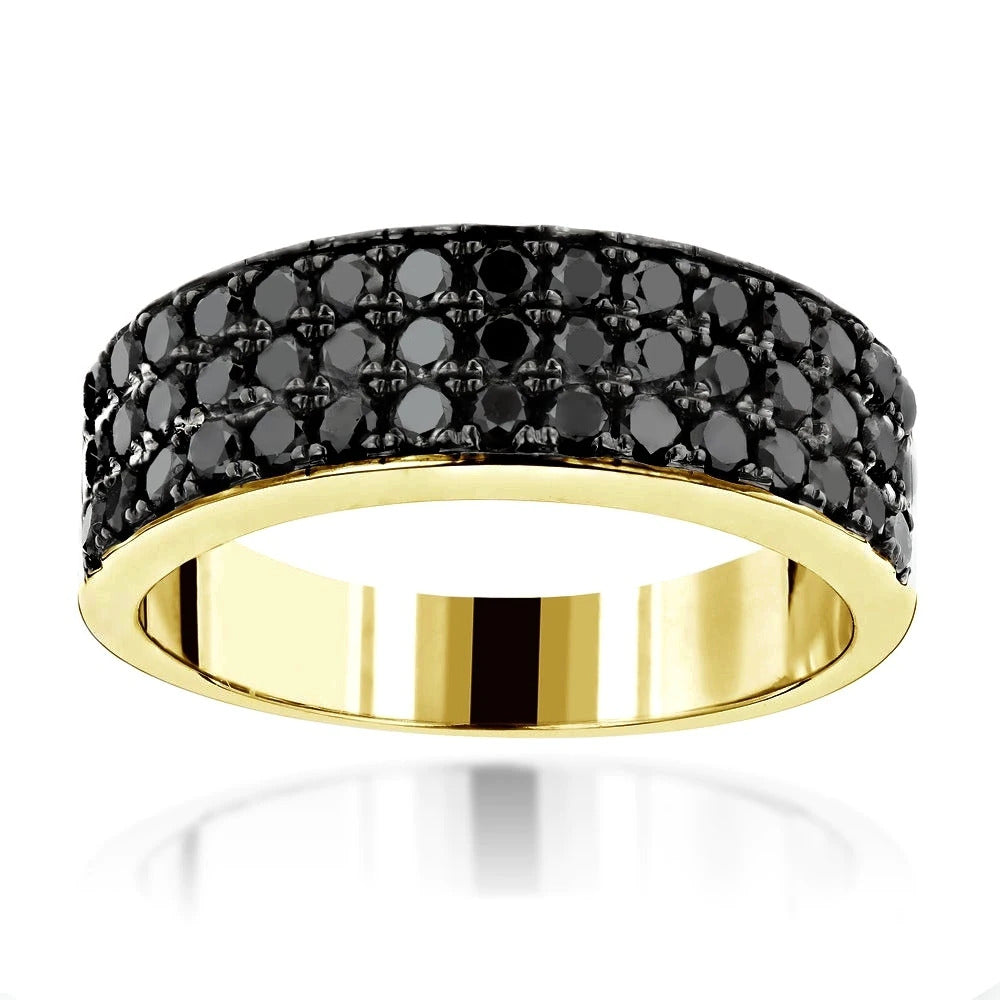 black diamond eternity wedding band