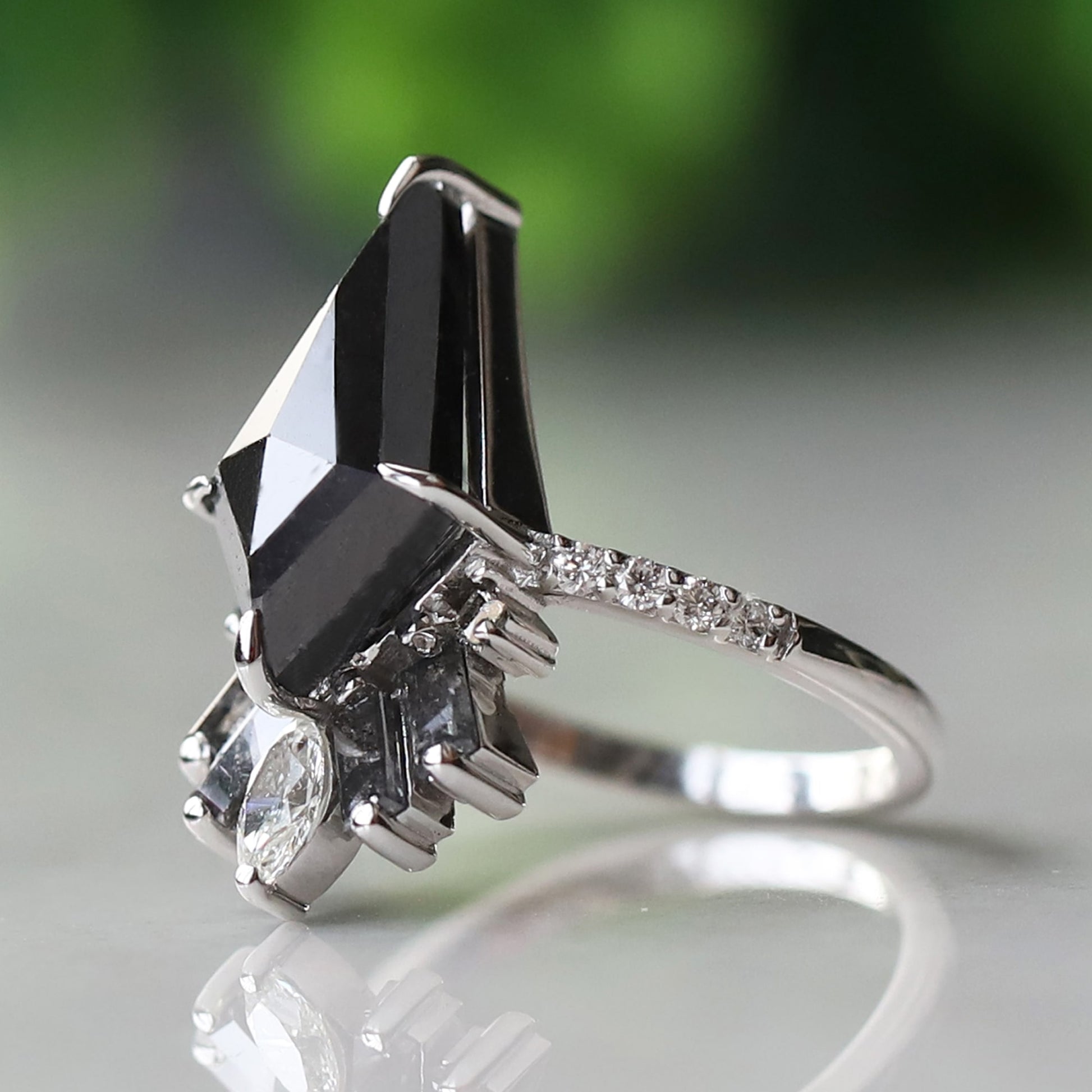 black kite diamond ring