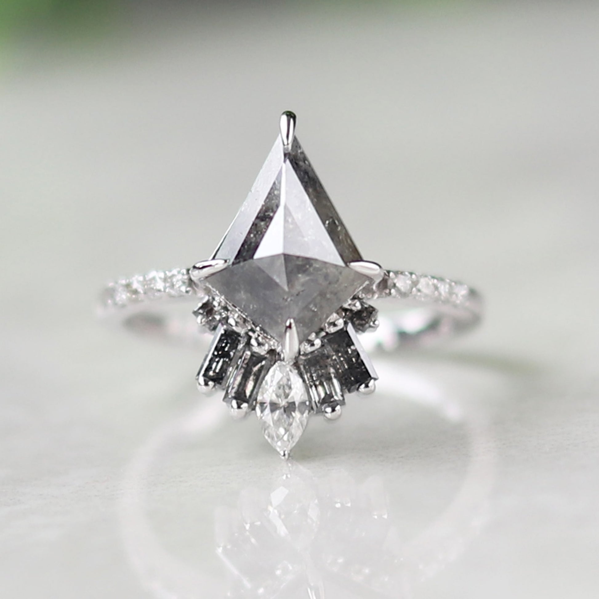 kite cut engagement ring