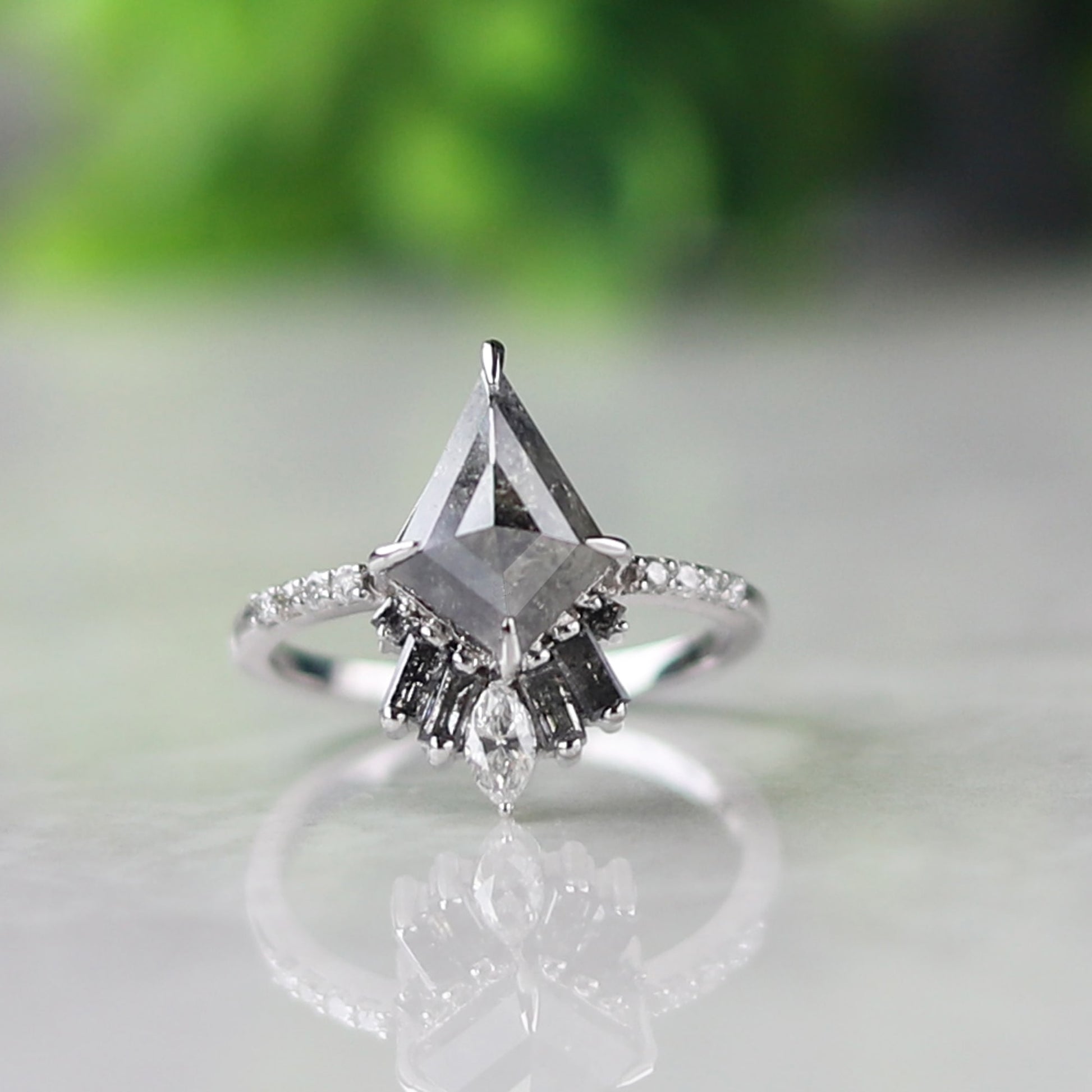 kite cut engagement ring