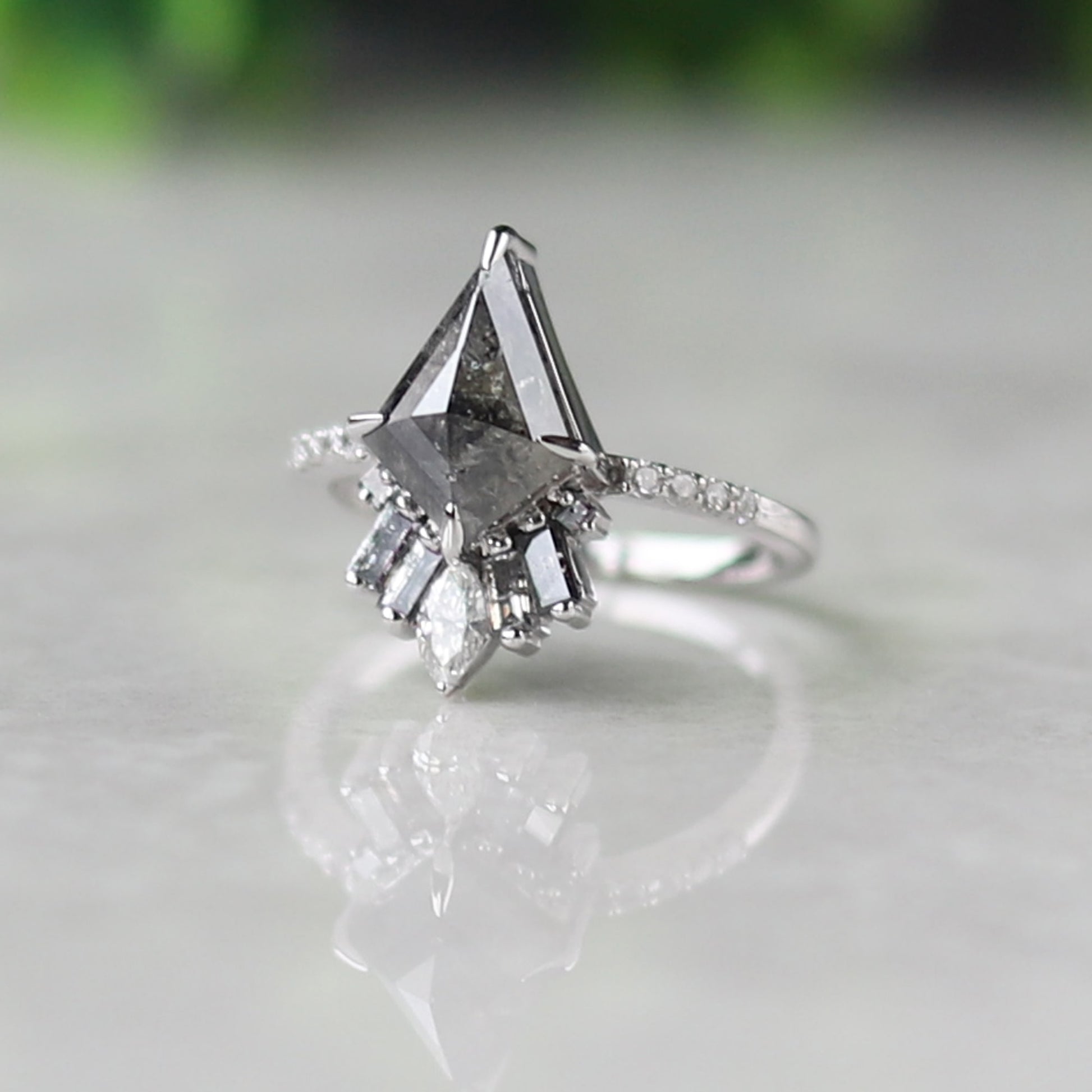 kite cut engagement ring
