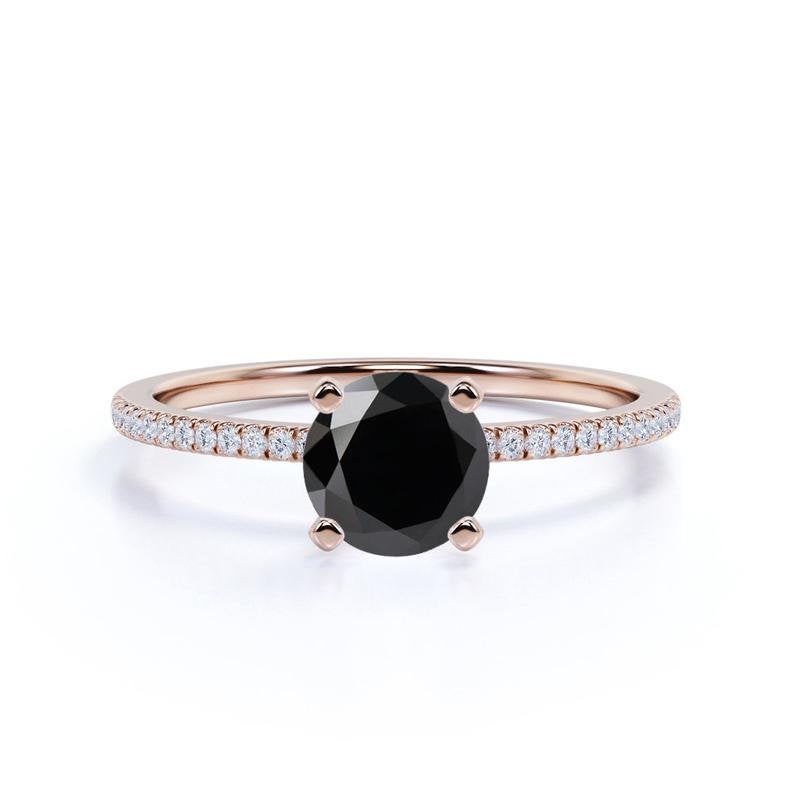 Black Diamond Engagement Ring
