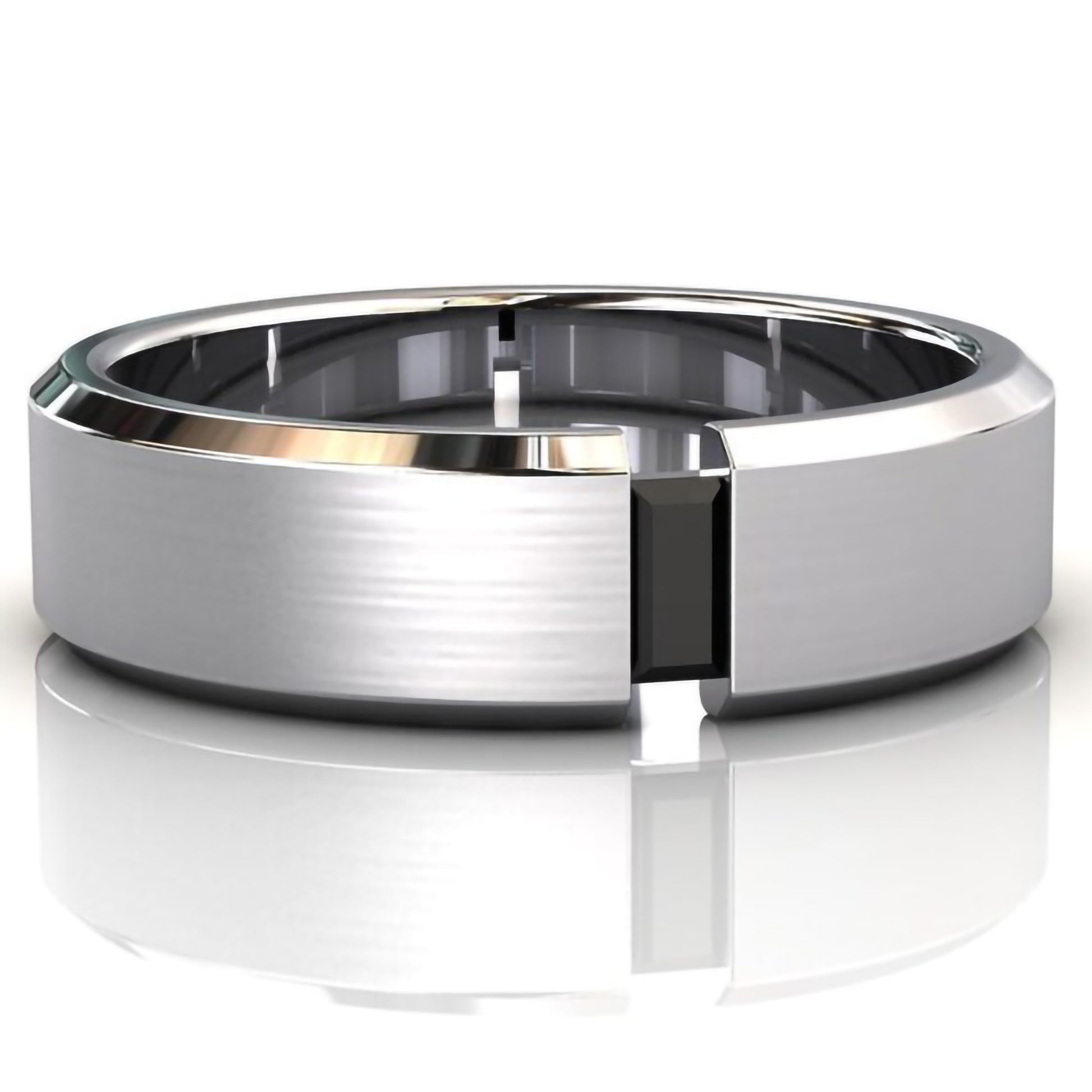mens black diamond wedding bands