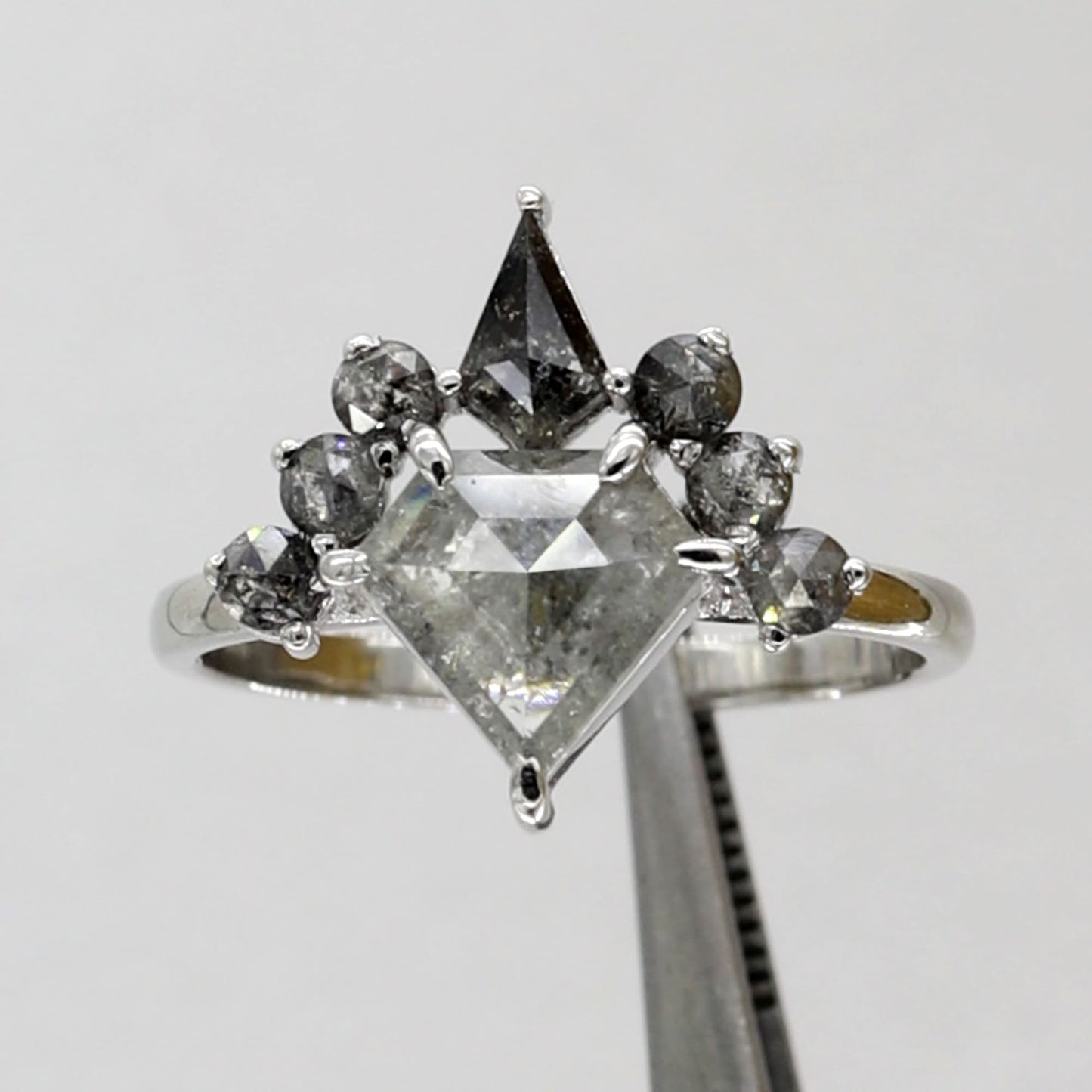 Geometric Diamond Engagement Ring