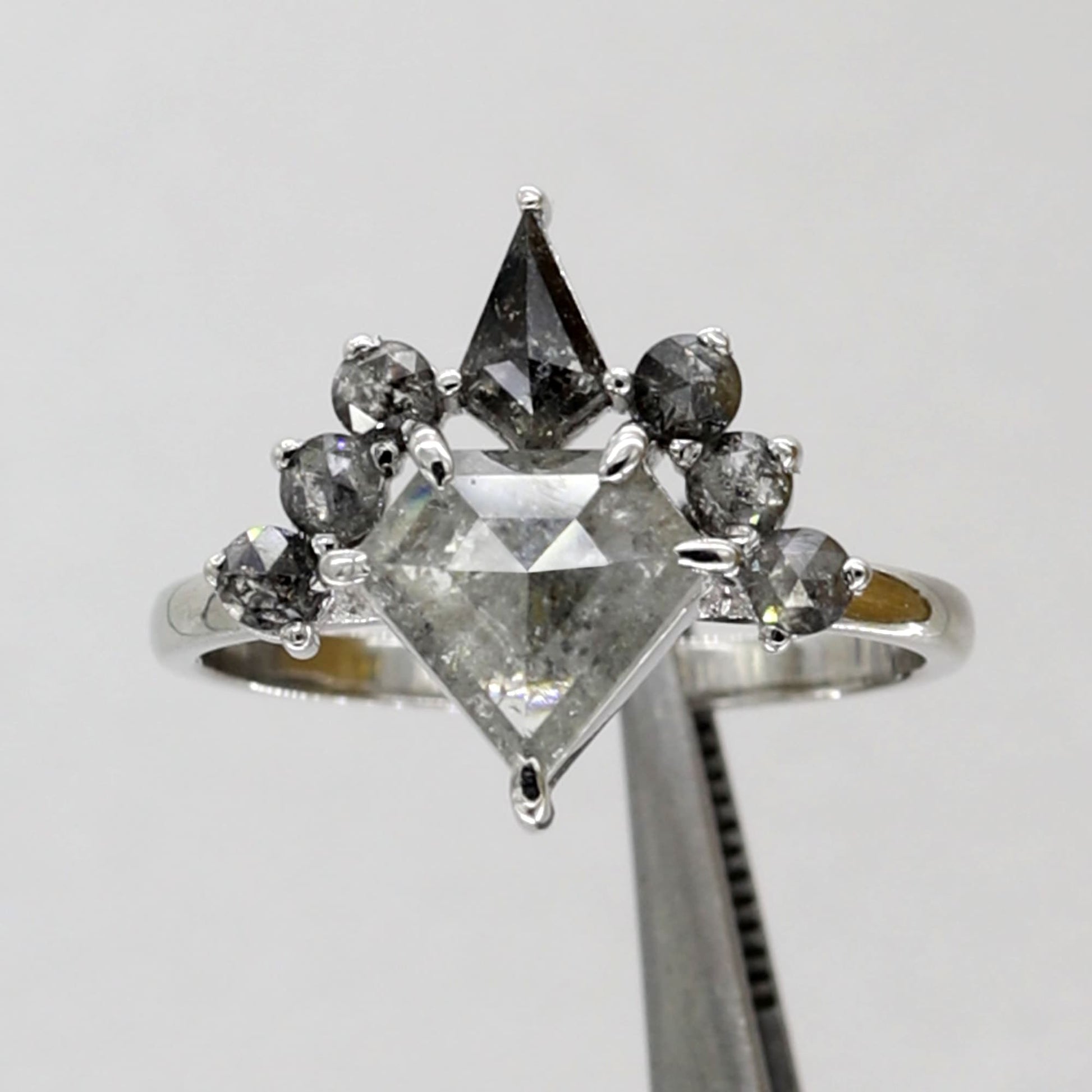 Geometric Diamond Engagement Ring