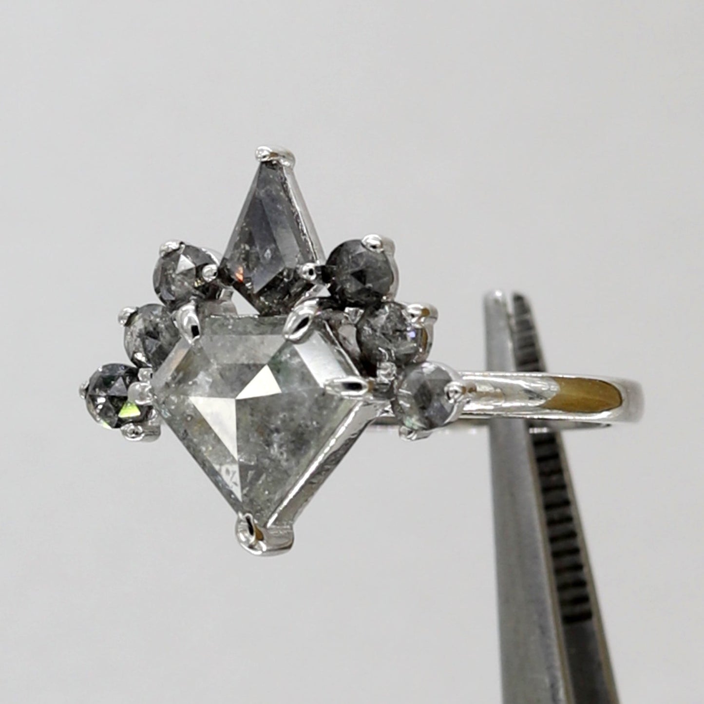 Geometric Diamond Engagement Ring