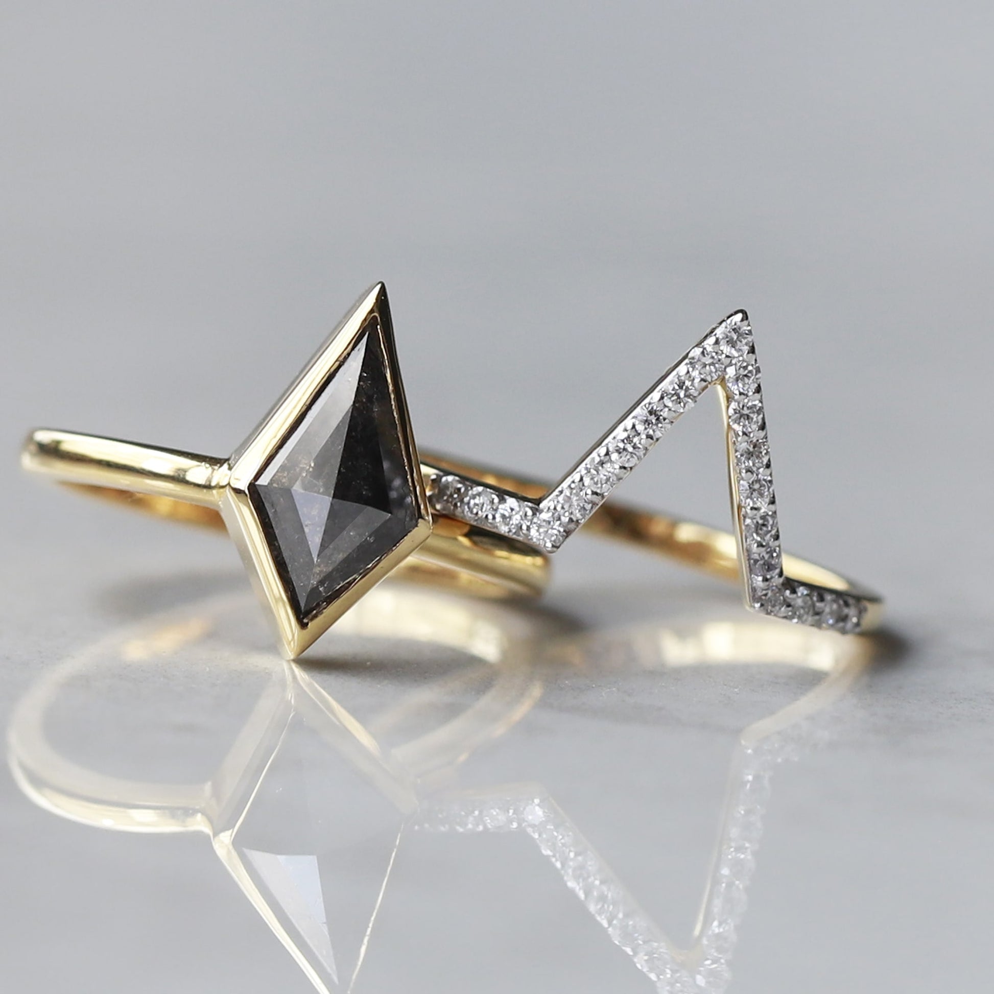 Kite Shape Diamond Ring