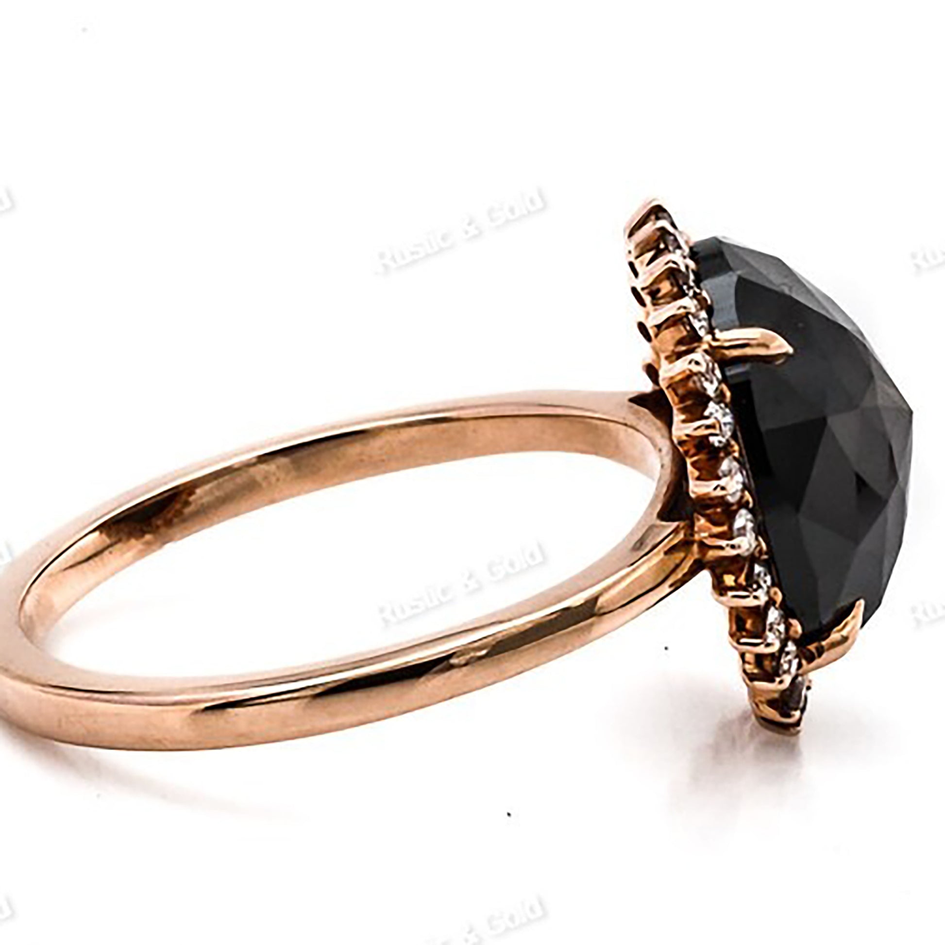 vintage black diamond engagement ring