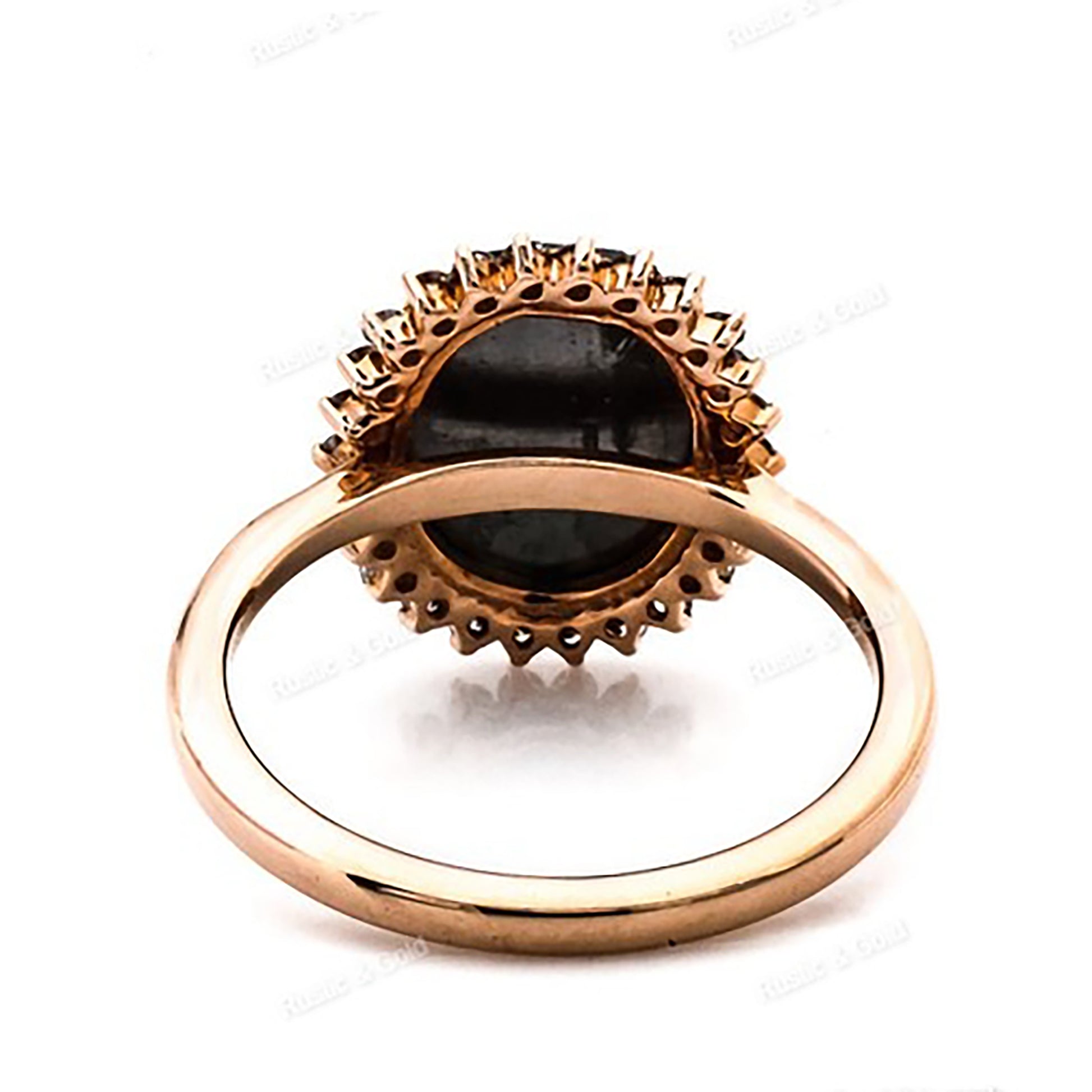 vintage black diamond engagement ring