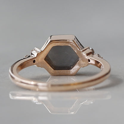 Elongated Hexagon Engagement Ring