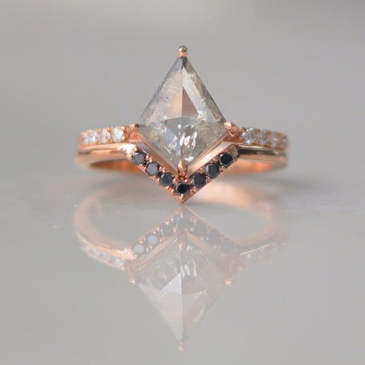 kite salt and pepper diamond ring