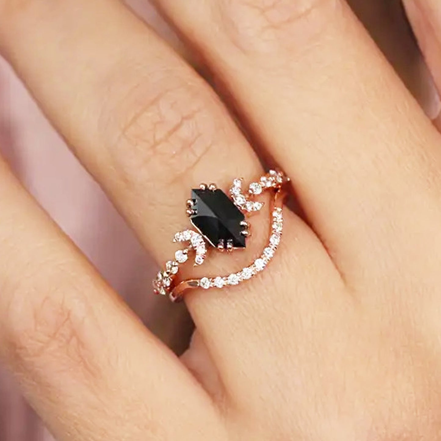 vintage black diamond ring