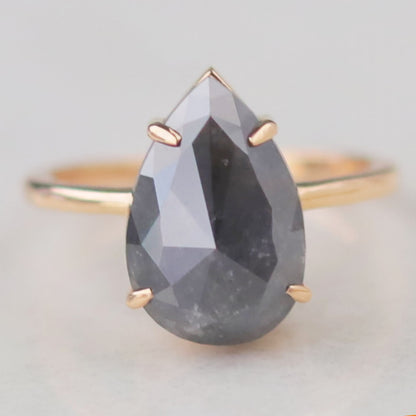 black speckled diamond ring