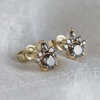 salt and pepper diamond earrings