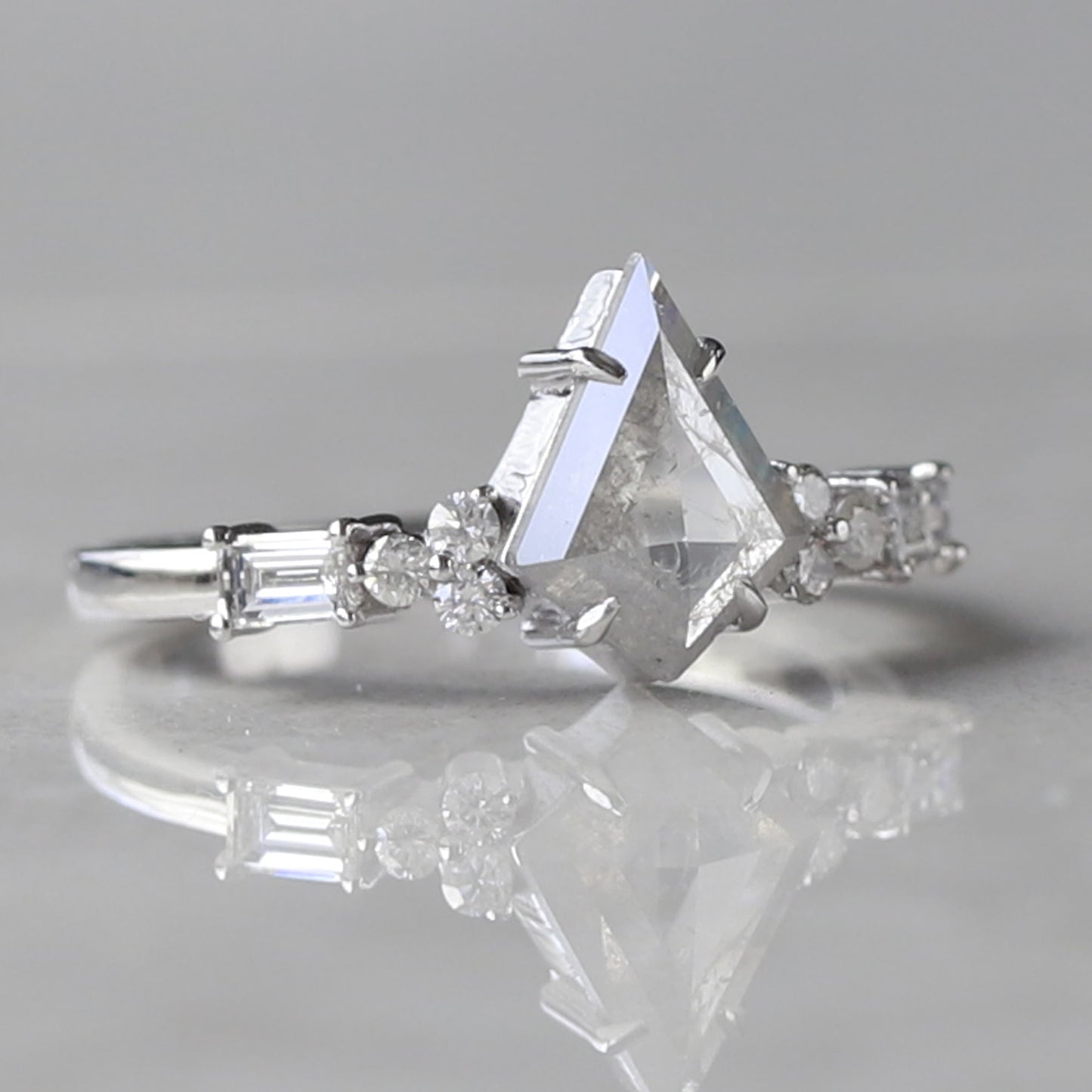 kite shaped engagement ring