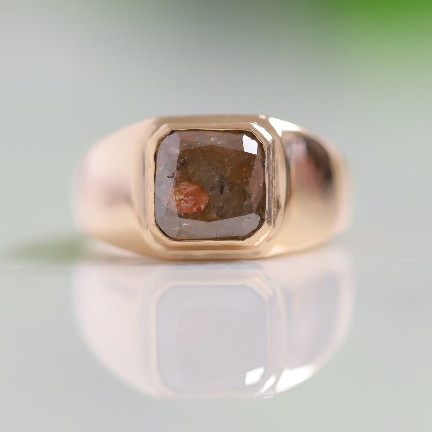 Asscher Cut Signet Ring