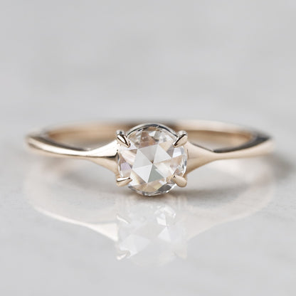 rose cut diamond engagement ring