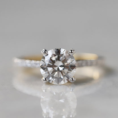 lab created diamond rings