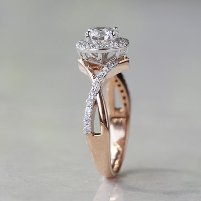 twist band engagement ring