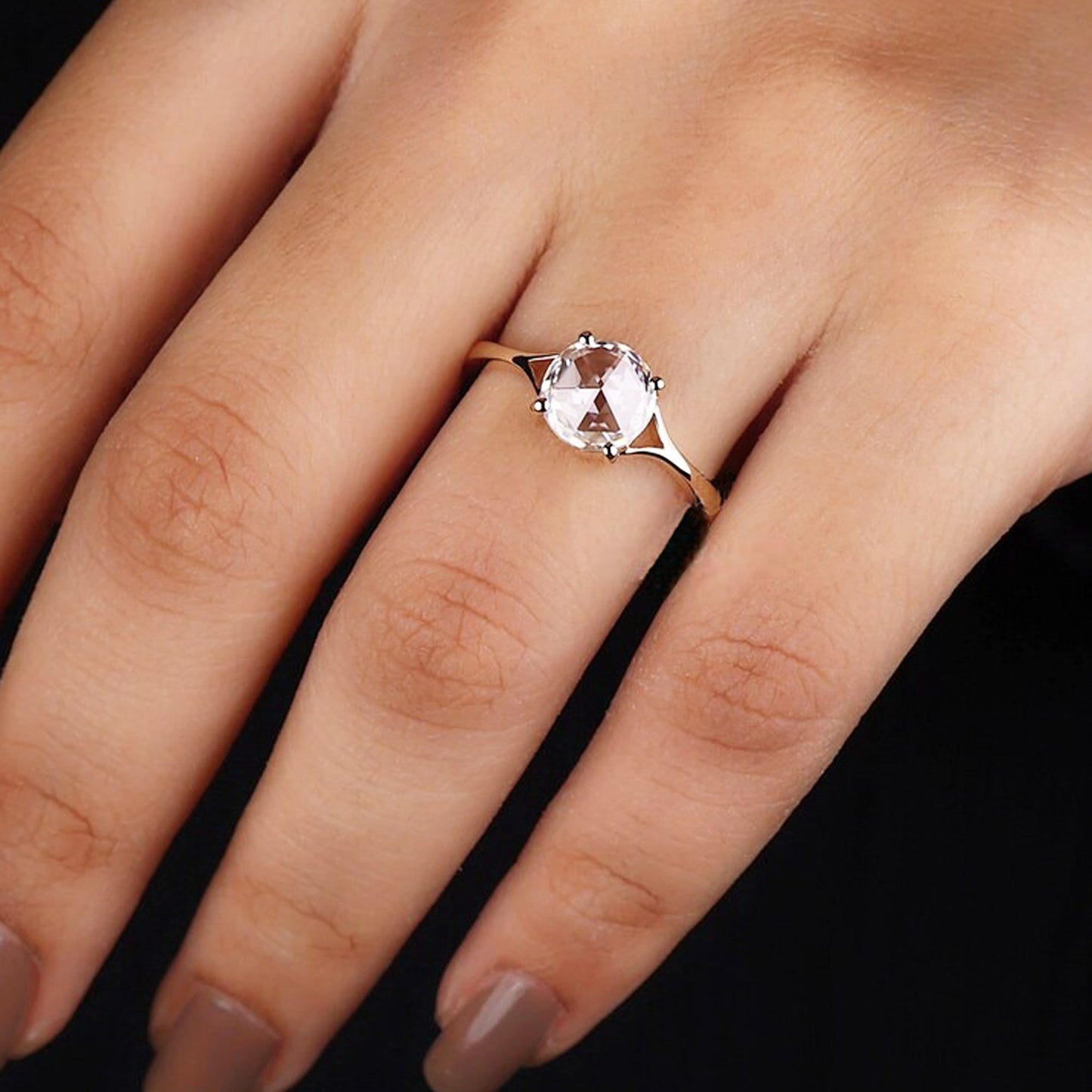 Split Shank Moissanite Ring