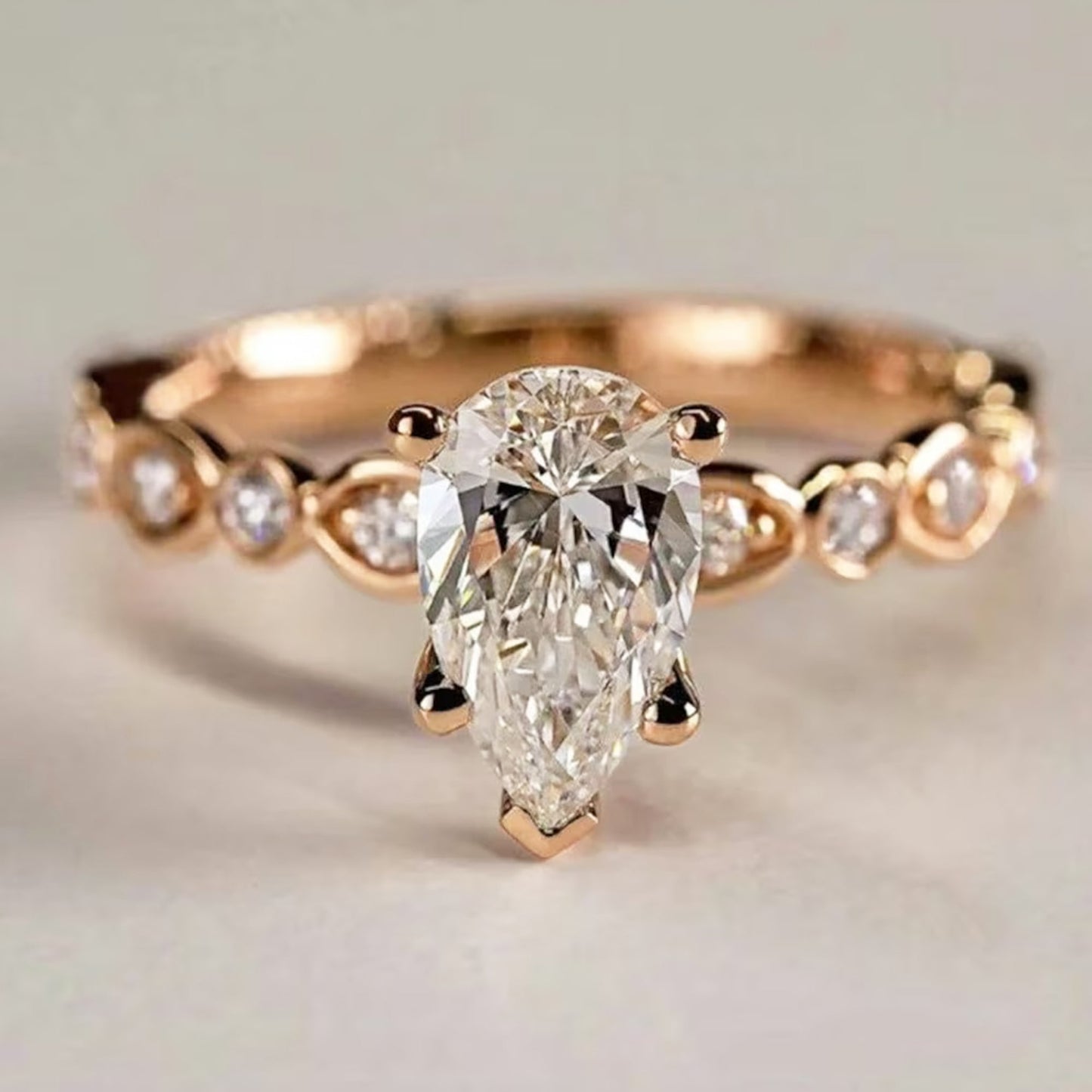 2 ct pear cut engagement ring