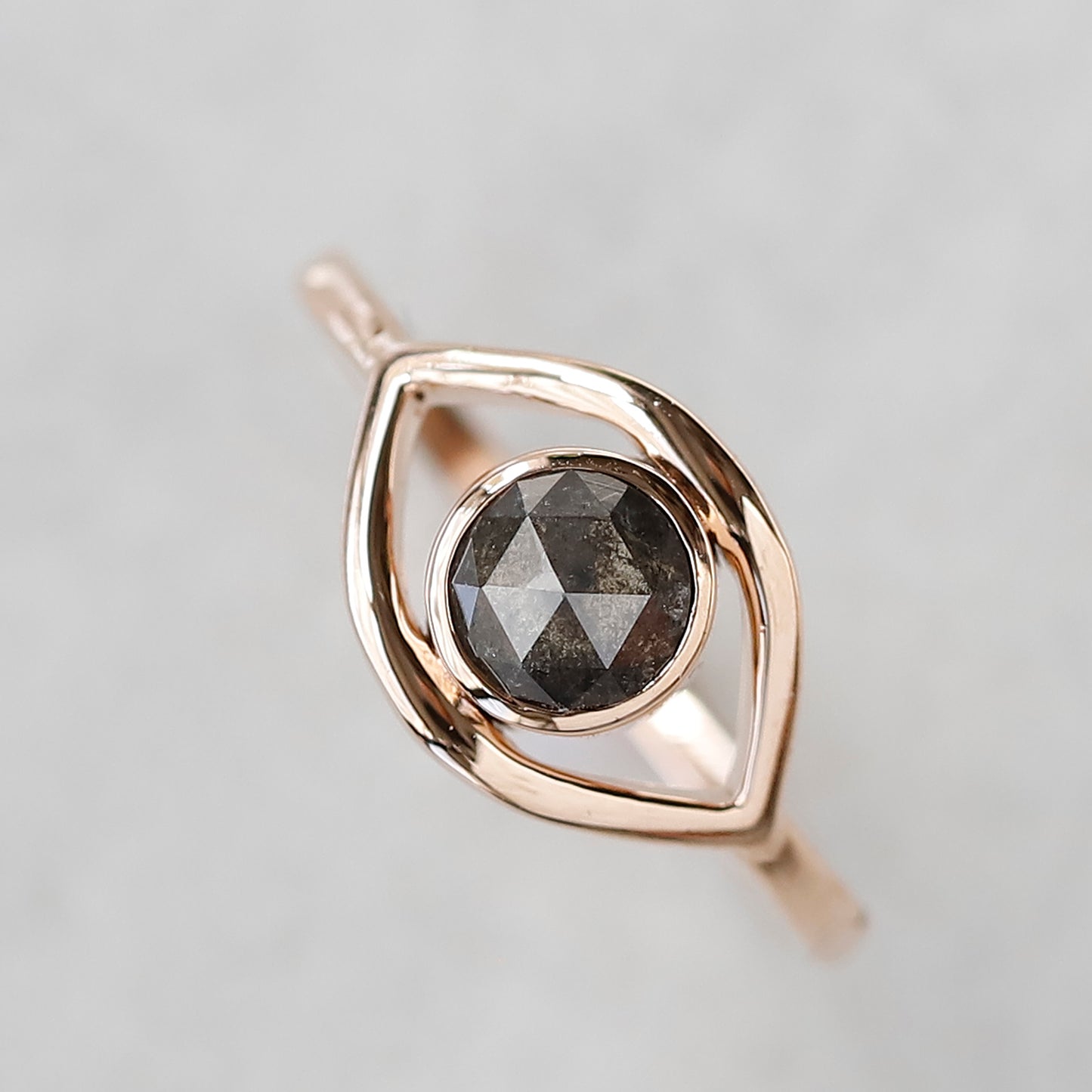 evil eye ring rose gold