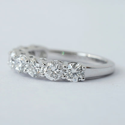 14 K White Gold Lab Grown Diamond Wedding Band For Her