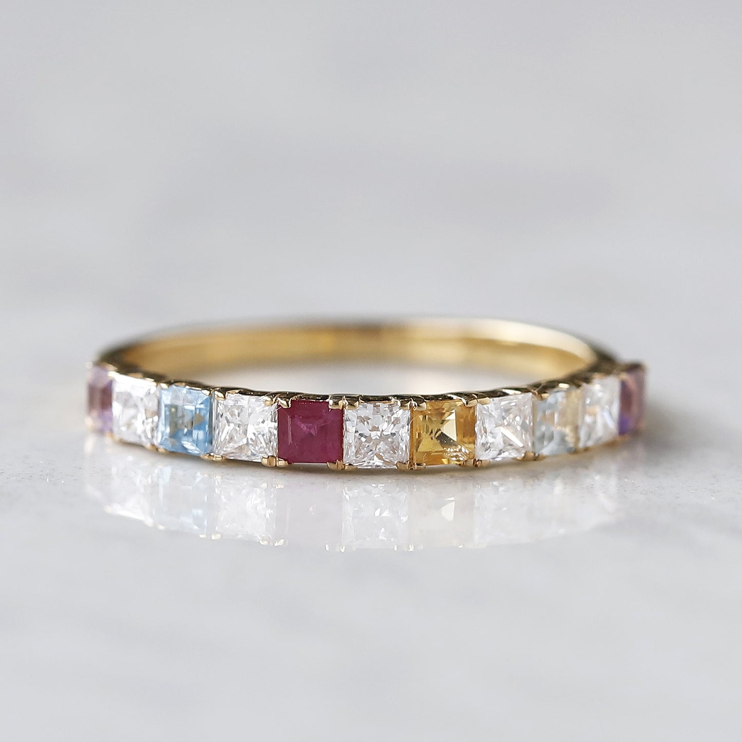 multi stone ring