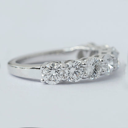 14 K White Gold Lab Grown Diamond Wedding Band For Her