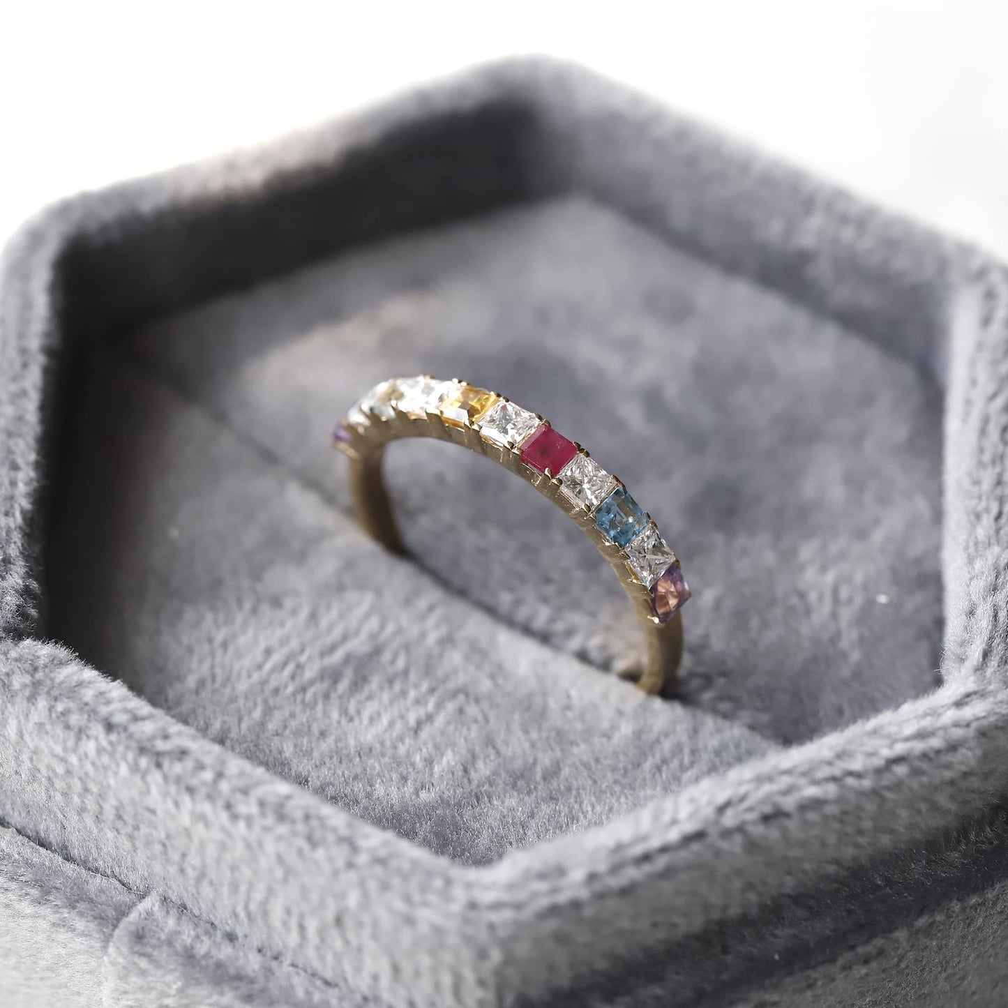 multi stone ring