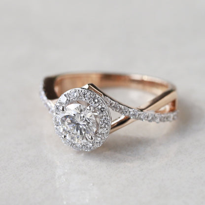 twist band engagement ring