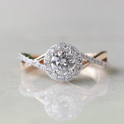 twist band engagement ring