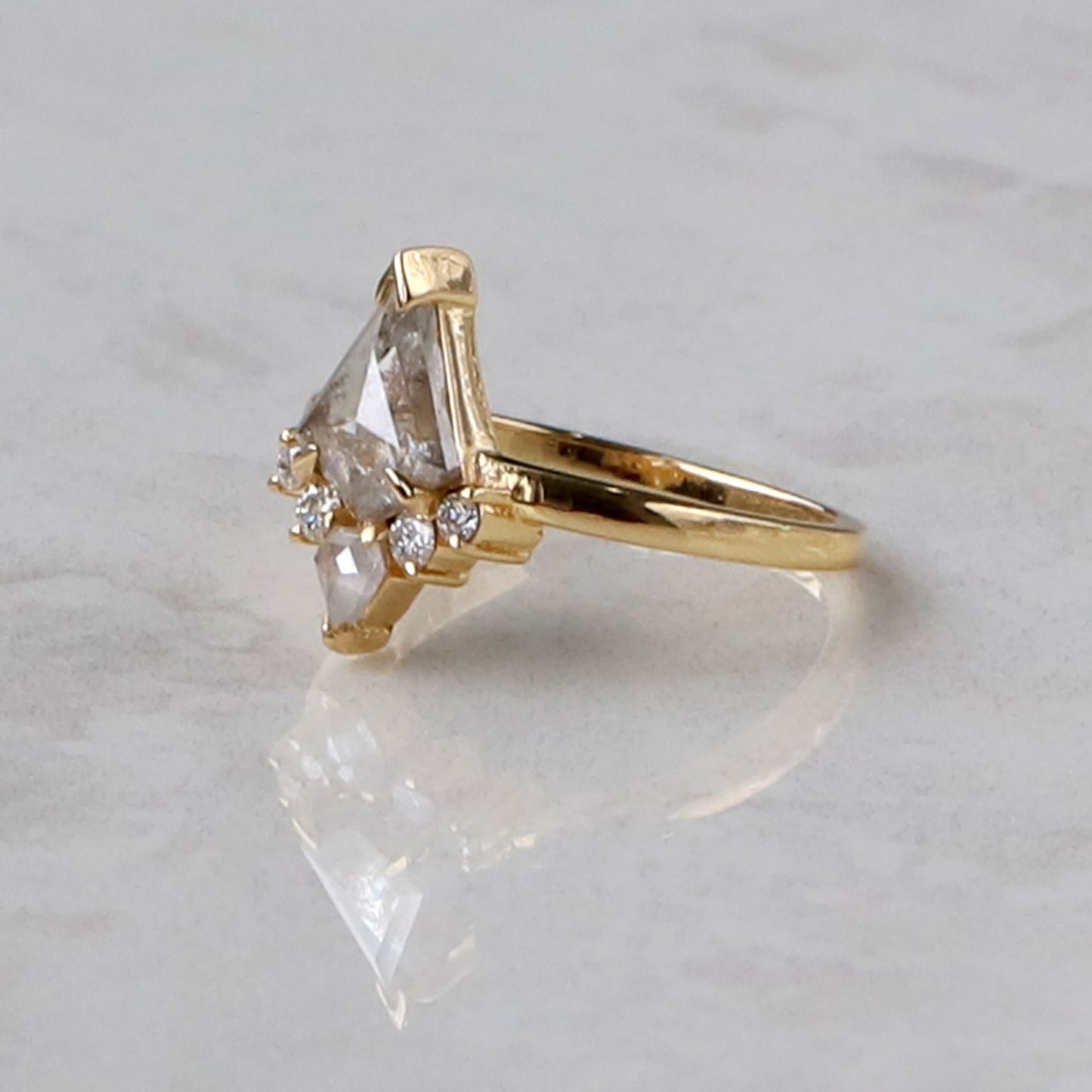 kite diamond engagement ring