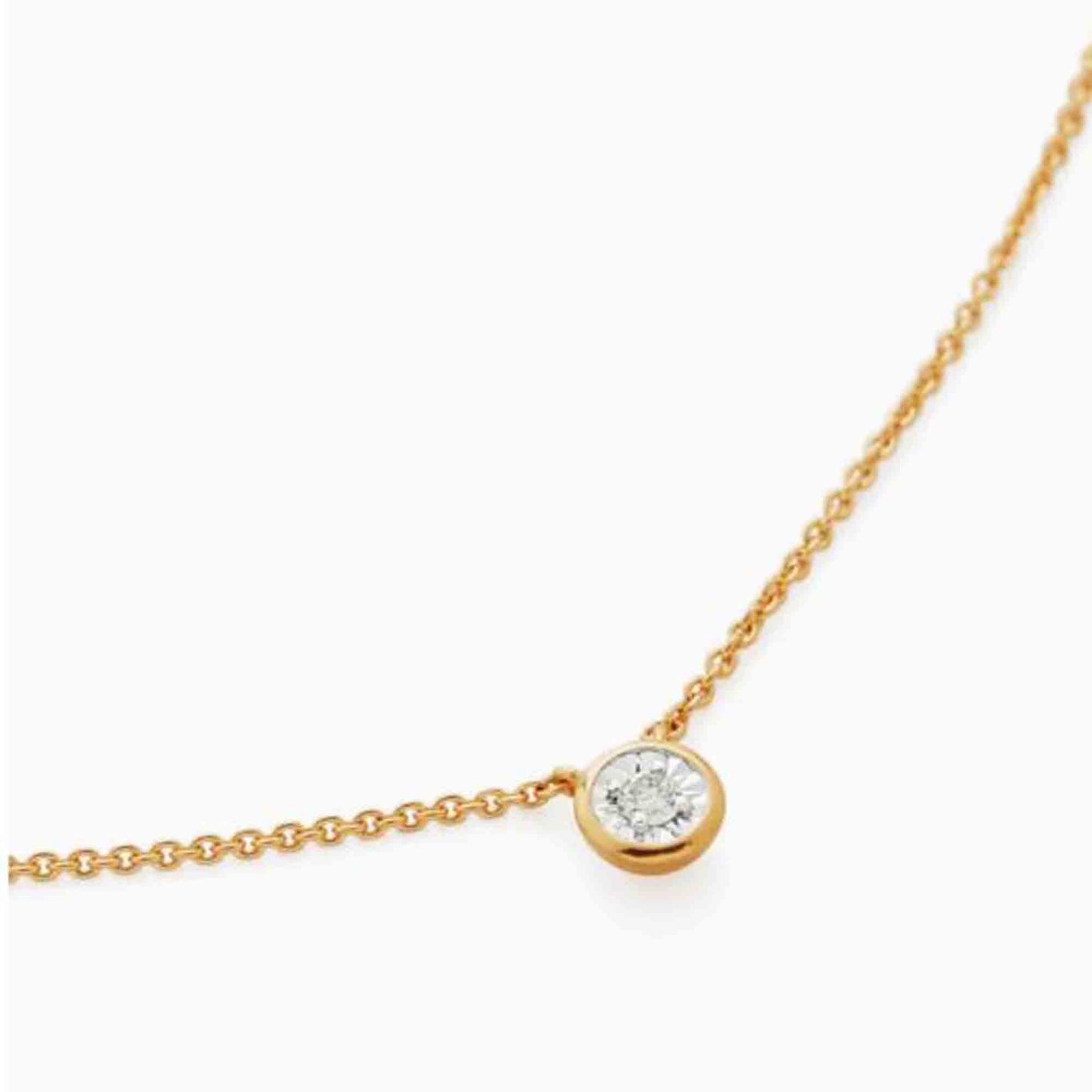 diamond bezel necklace