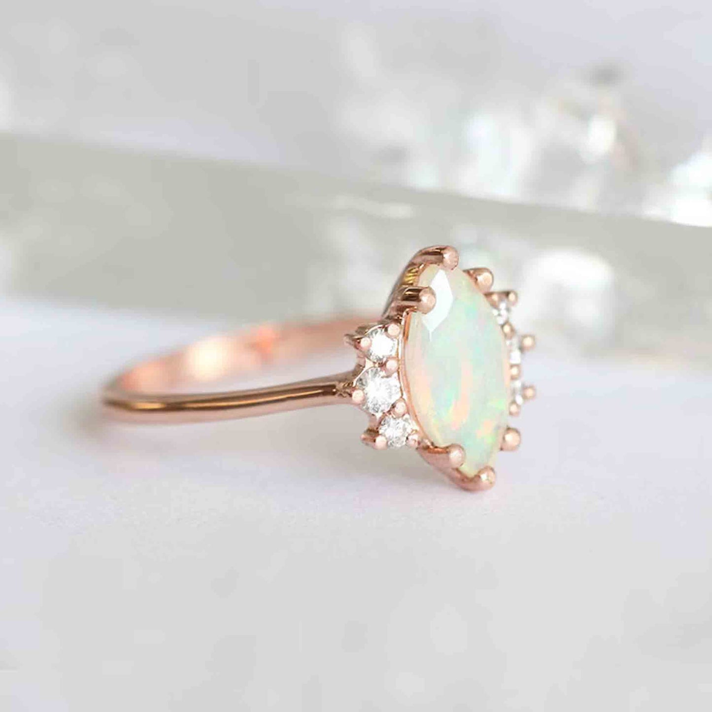 opal marquise ring