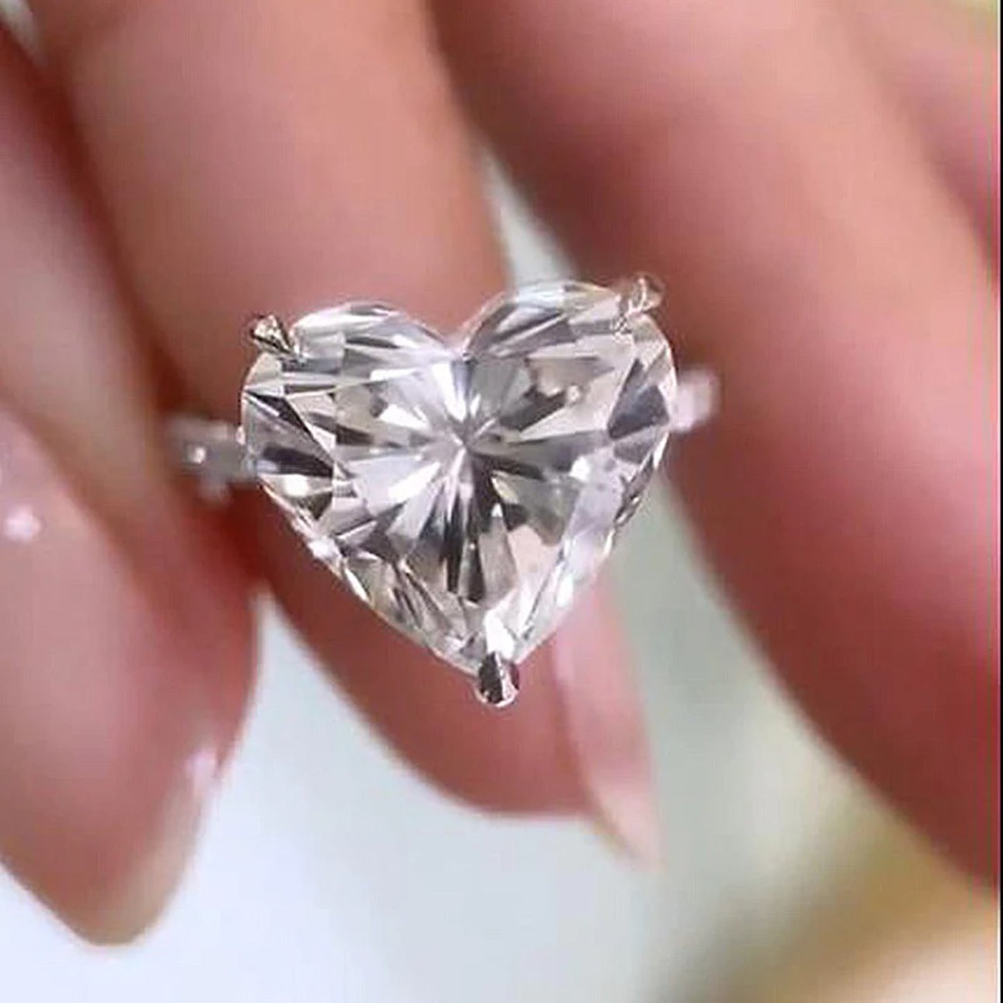 Heart Shaped Moissanite Ring