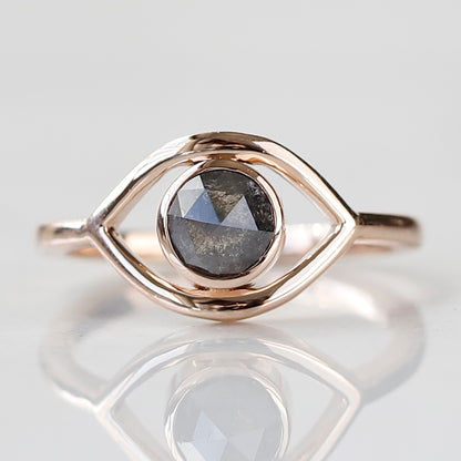 evil eye ring rose gold