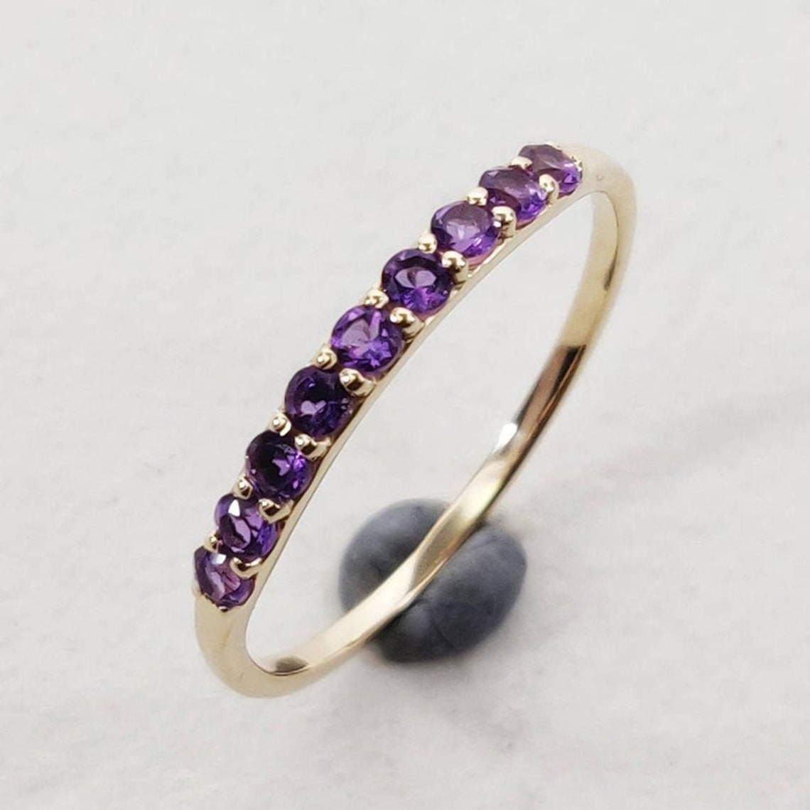 Amethyst Wedding Band