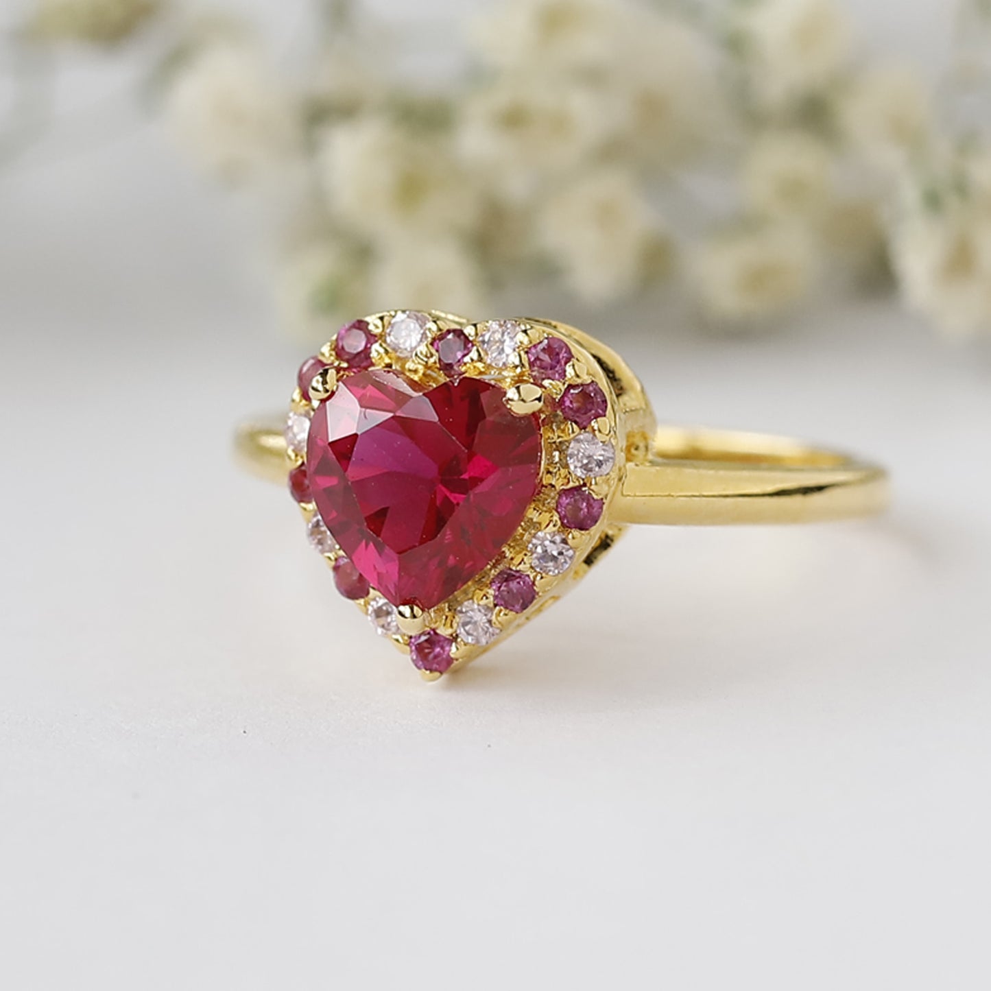 heart ruby ring