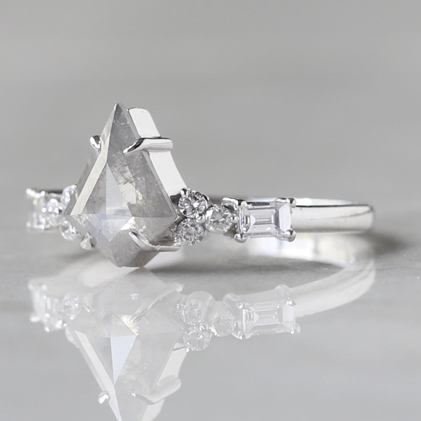 kite shaped engagement ring