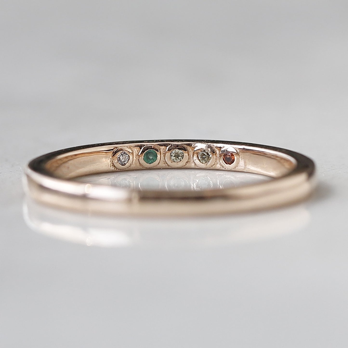 rose gold birthstone ring