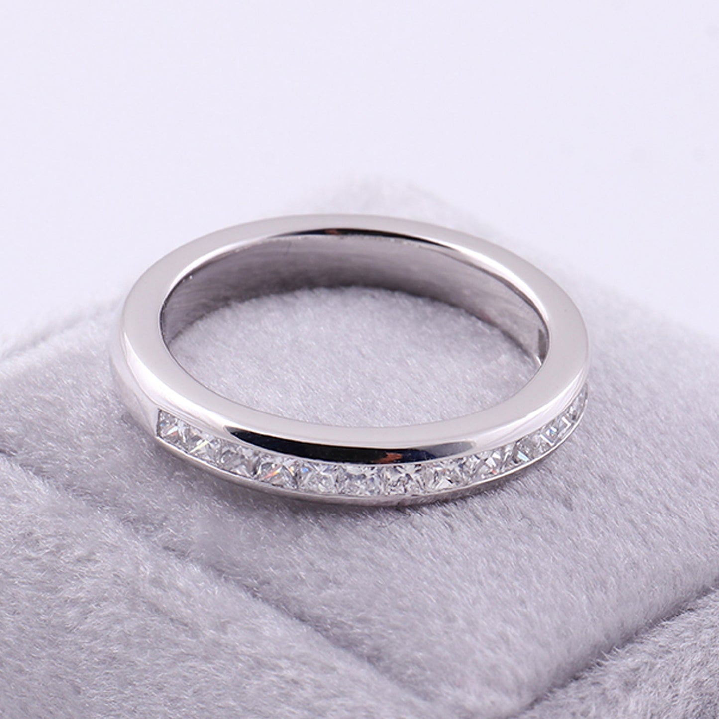 moissanite engagement ring princess cut