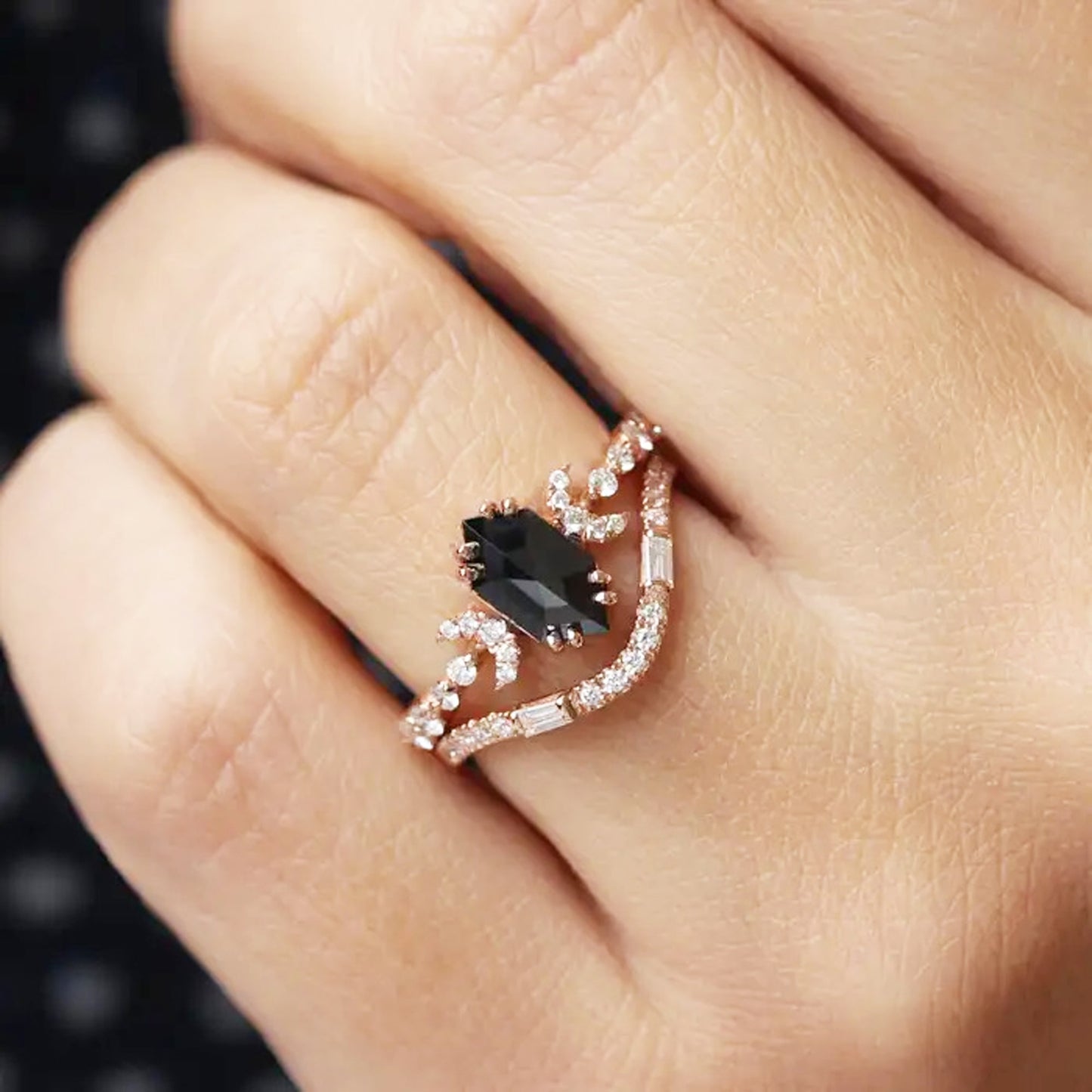 vintage black diamond ring