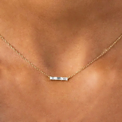 baguette diamond pendant necklace