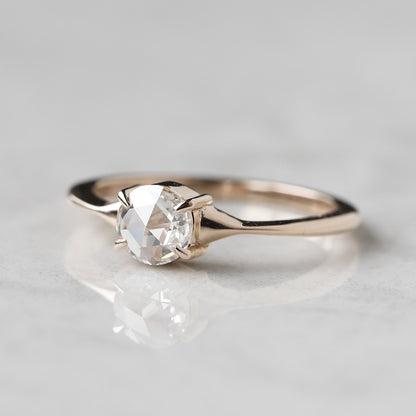 rose cut diamond engagement ring