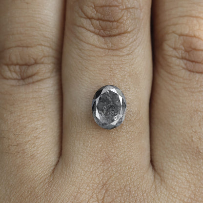 Oval Salt And Pepper Diamond