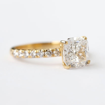 2 Carat Cushion Cut Lab Diamond Ring Solitaire For Women